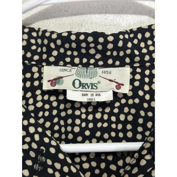 VINTAGE ORVIS WomenS Leopard Print Button Front Shirt Blouse Top USA Made SMALL - Picture 3 of 7